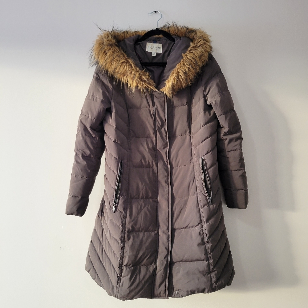 Cole Haan winter coat down filled parka L
